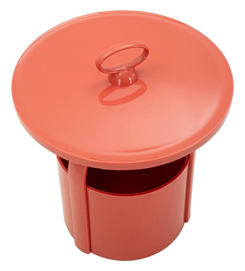 TAVOLINETTO P/GIORNALI IRIS ROSSO CM Ø 44X43