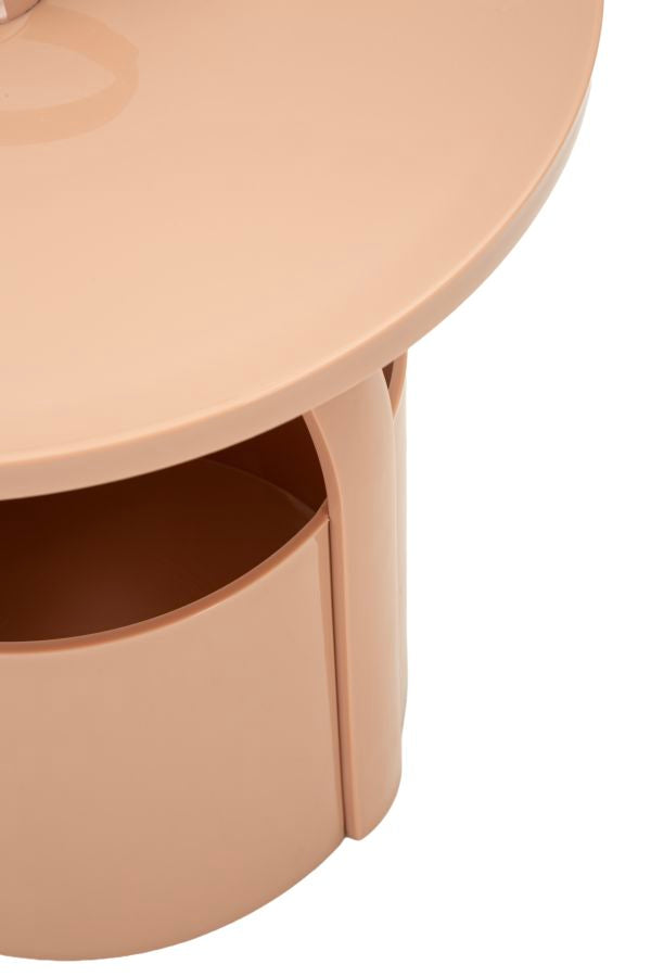 TAVOLINETTO P/GIORNALI IRIS ROSA CM Ø 44X43