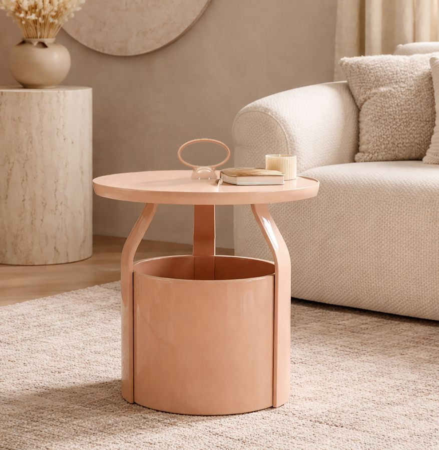 TAVOLINETTO P/GIORNALI IRIS ROSA CM Ø 44X43