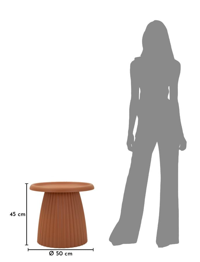 TAVOLINETTO GEAX ROSSO CM Ø 50X45