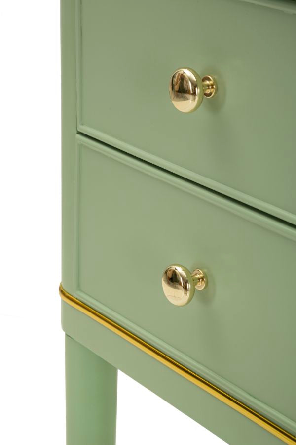 COMODINO CAMILLE VERDE CM 40X30X71
