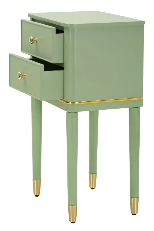 COMODINO CAMILLE VERDE CM 40X30X71