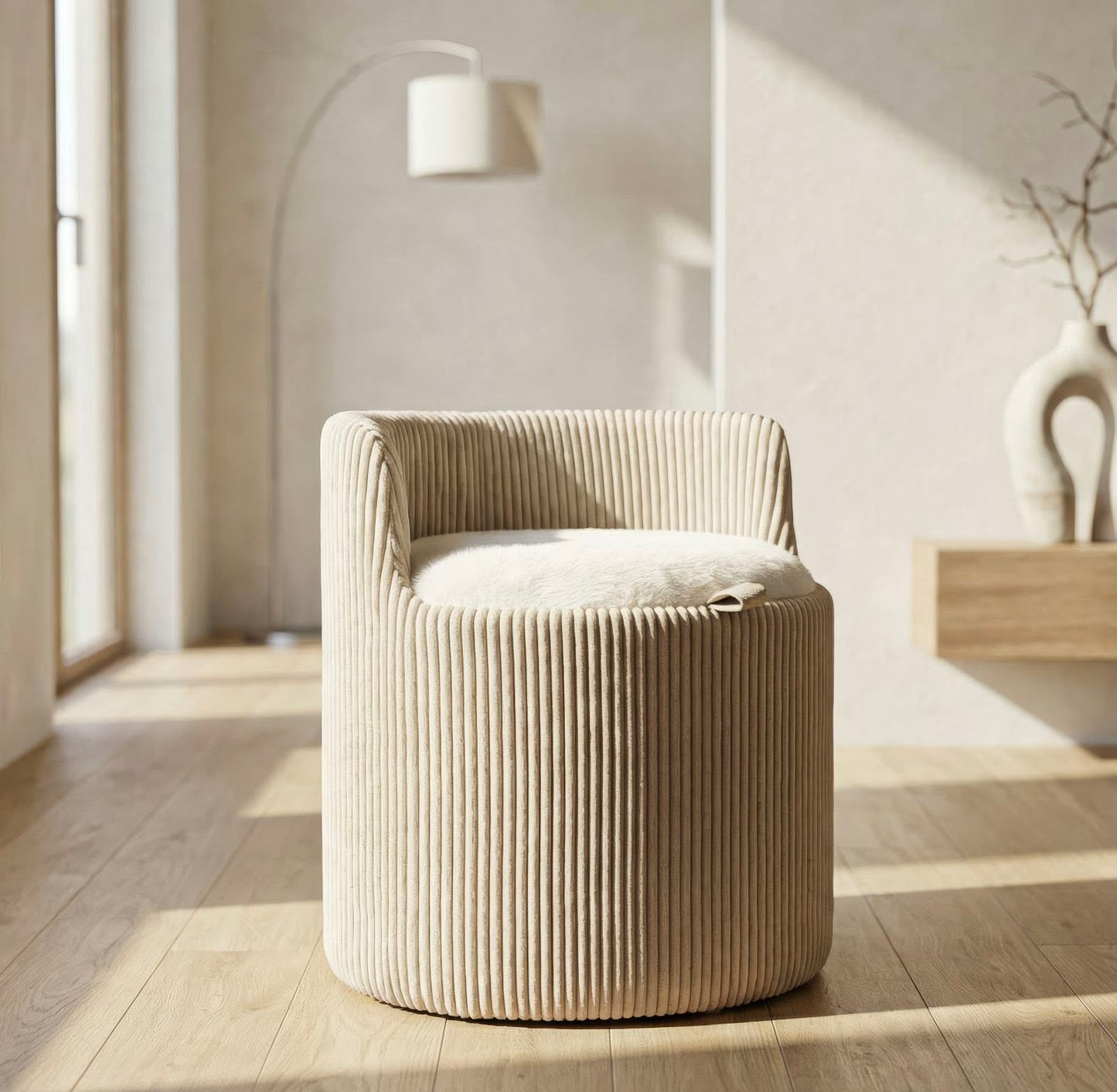 SEDUTA CONTENITORE DUBLINO CM Ø 47X53