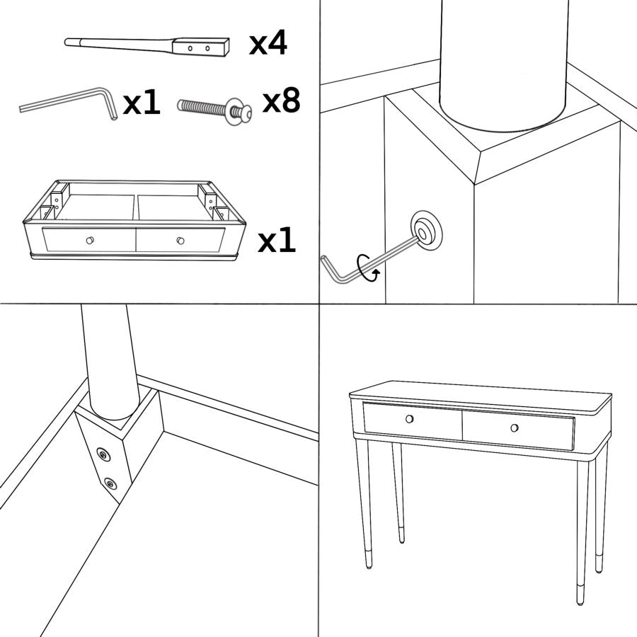 CONSOLE CAMILLE VERDE CM 101X37X78
