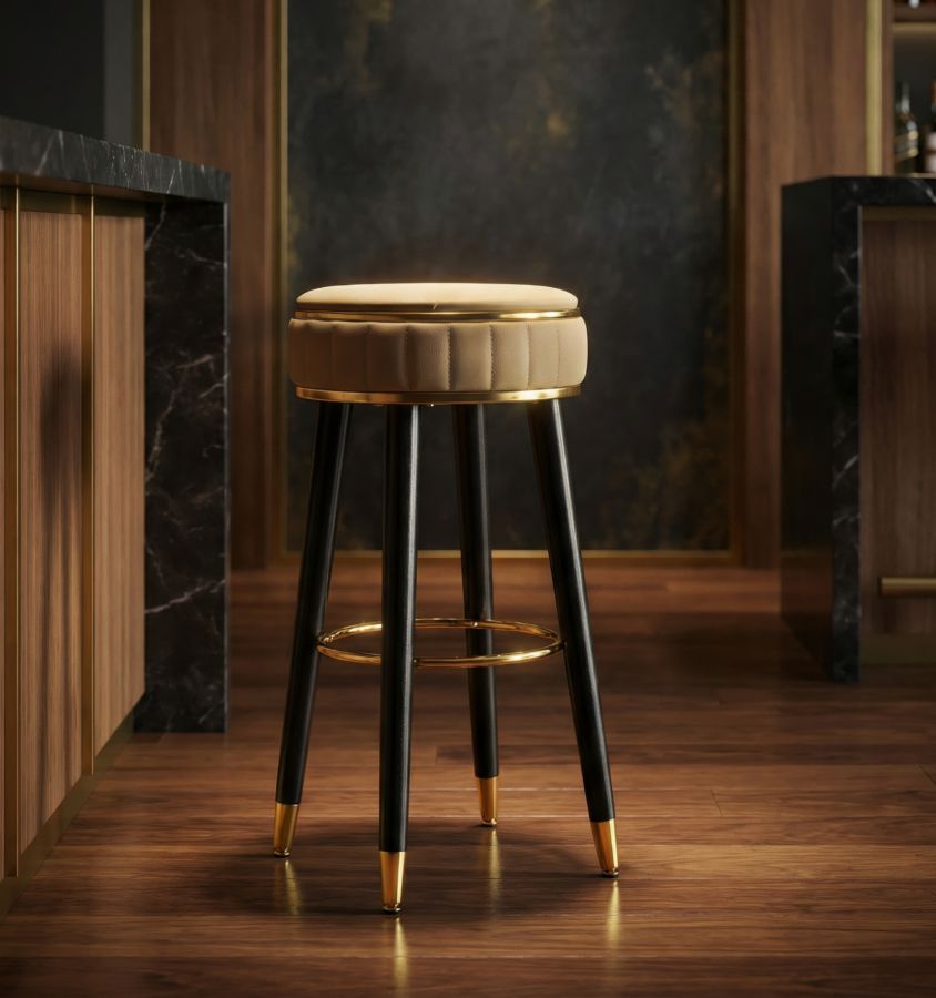 SGABELLO BAR LONDON MARRONE CM Ø 38X74