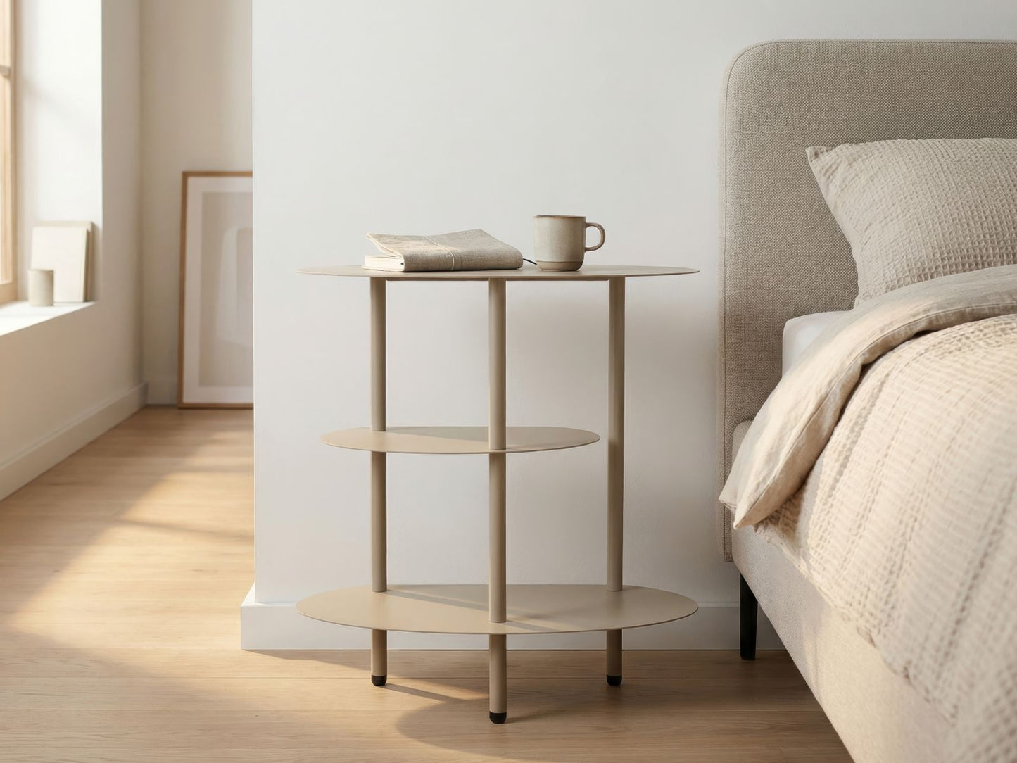 COMODINO SATURNO TORTORA CM 49,5X27,5X49,5