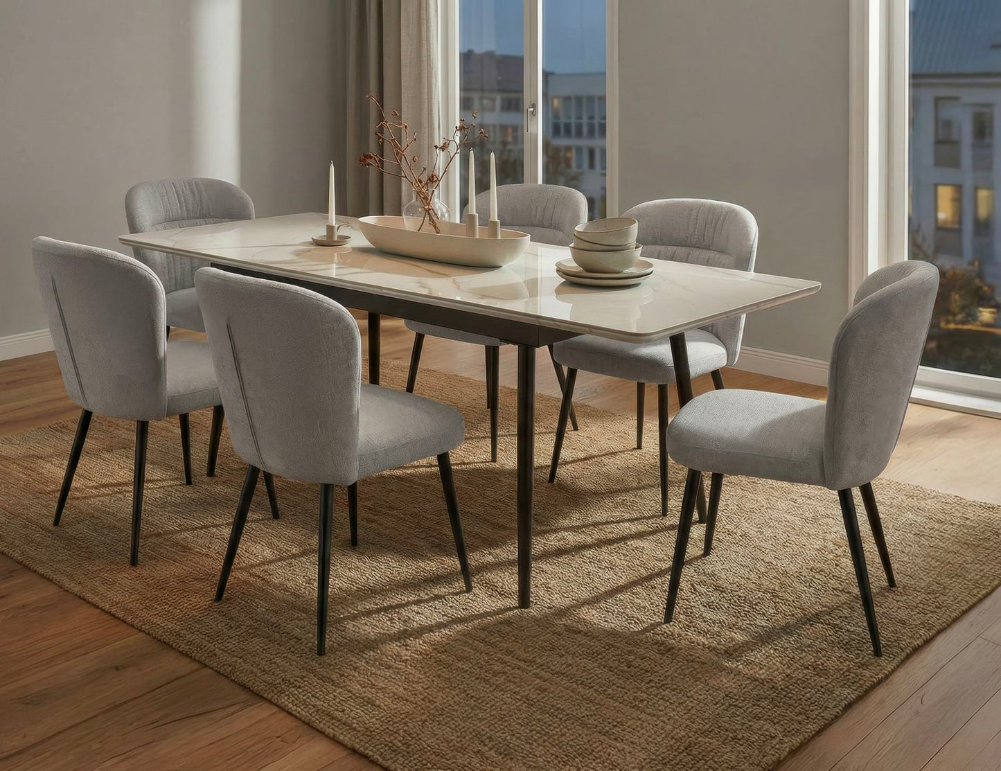 TAVOLO DA PRANZO ALLUNGABILE MATT CM 120X80X75 (APERTO 155X80X75)