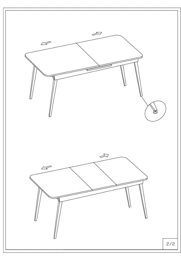TAVOLO DA PRANZO ALLUNGABILE MATT CM 120X80X75 (APERTO 155X80X75)