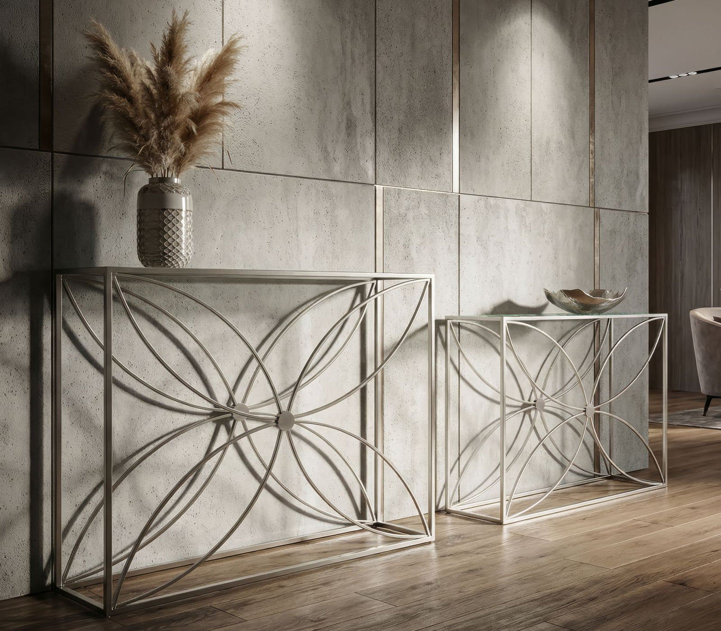 CONSOLE PARADISE COPPIA CM 100X30X78-90X25X72