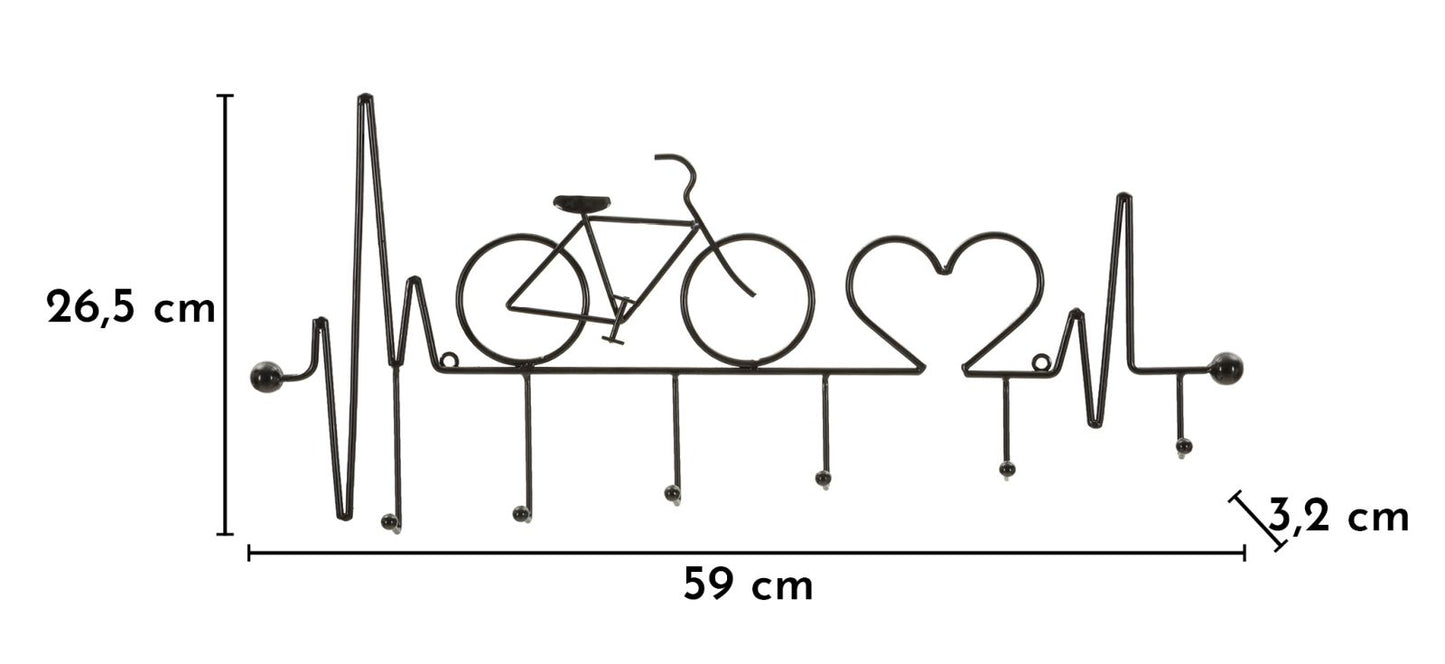 APP/ABITI DA MURO BICICLETTA NERO CM 59X3,2X26,5