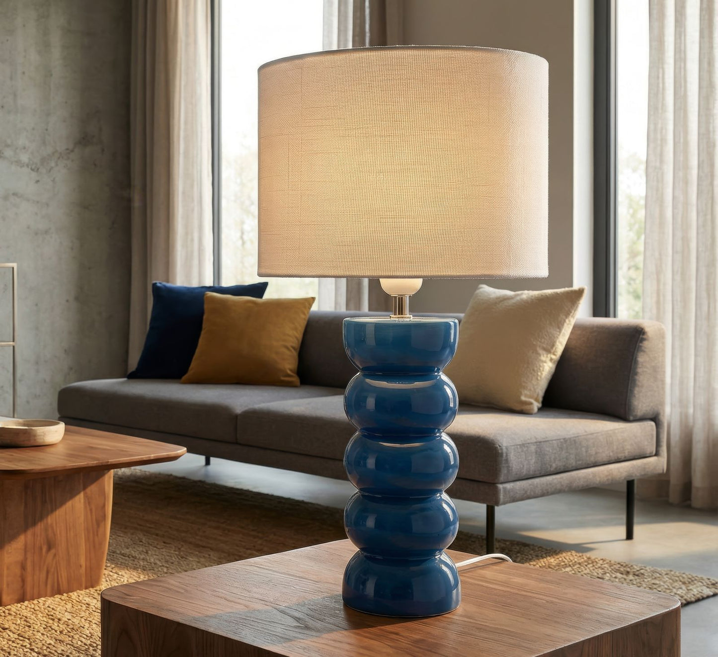 LAMPADA DA TAVOLO TORR BLU CM Ø 25X46