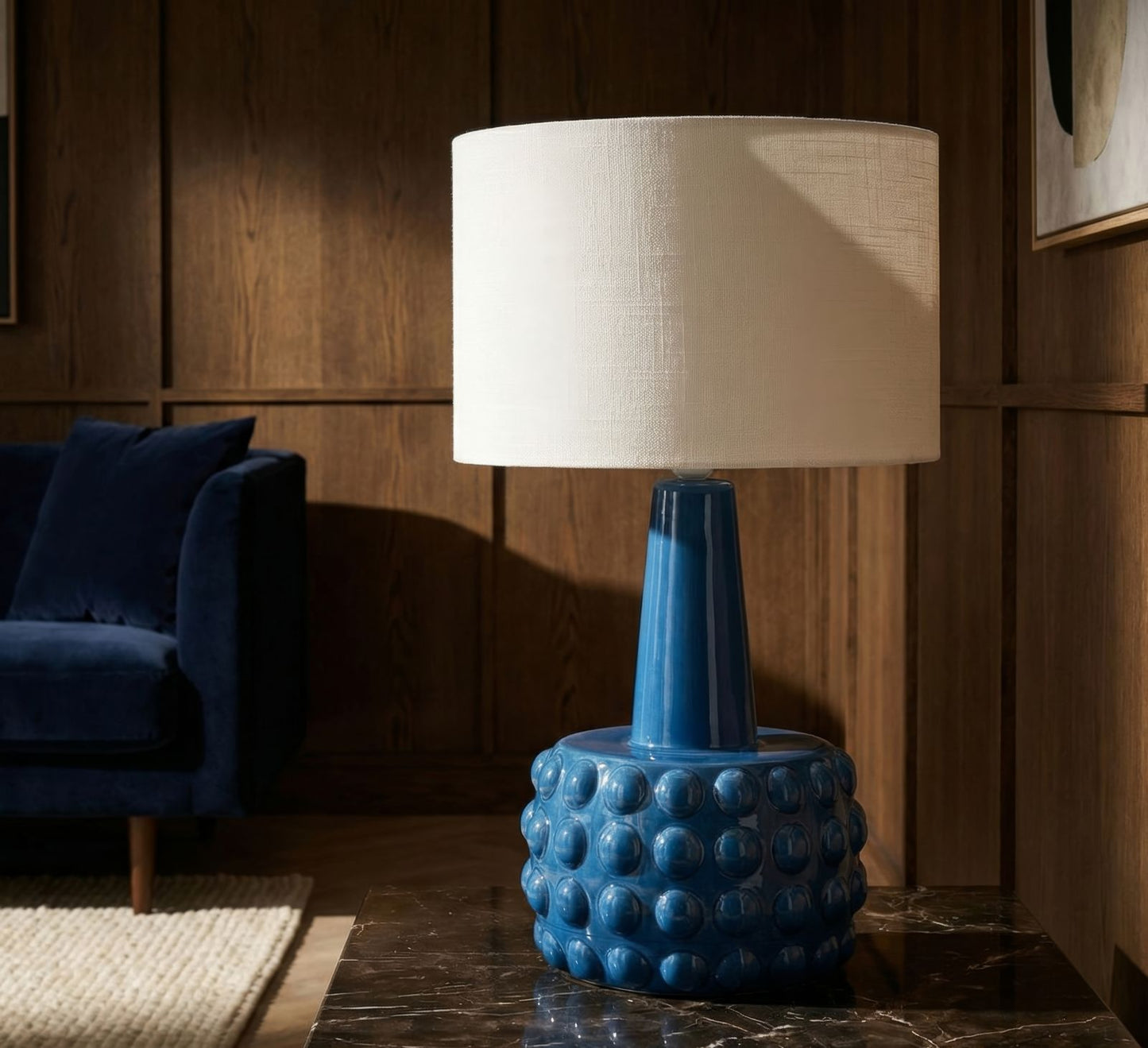LAMPADA DA TAVOLO GRESS BLU CM Ø 30X51,5