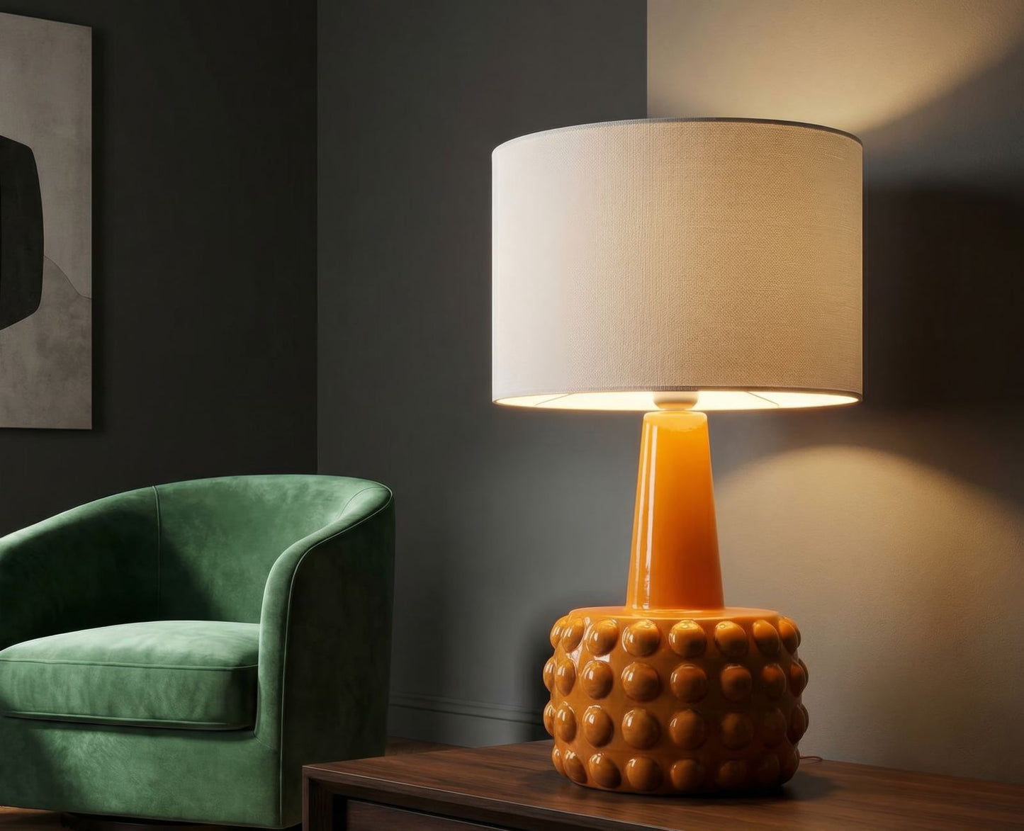 LAMPADA DA TAVOLO GRESS SENAPE CM Ø 30X51,5