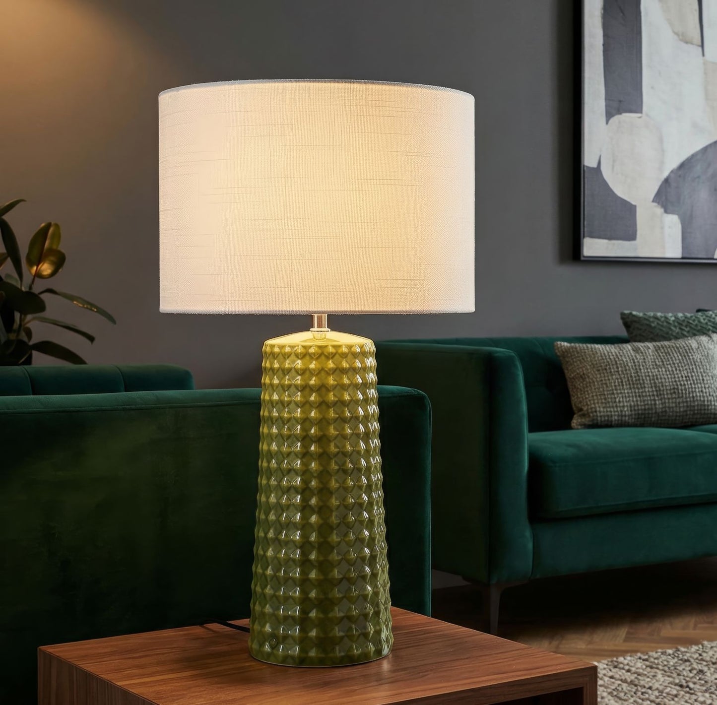 LAMPADA DA TAVOLO GLISS VERDE CM Ø 30X52