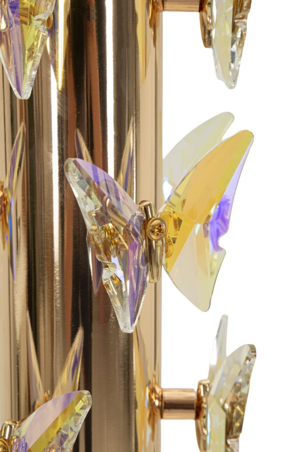 LAMPADA DA TERRA GOLD BUTTERFLY CM Ø 45X157