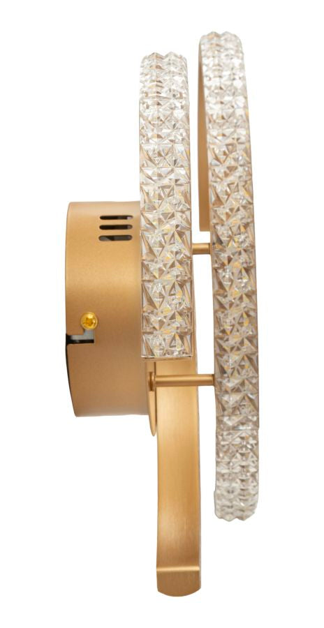 LAMPADA DA MURO LED DOUBLE C CM 41X8,5X24 (LUCE CON 3 TEMPERATURE DI COLORE)