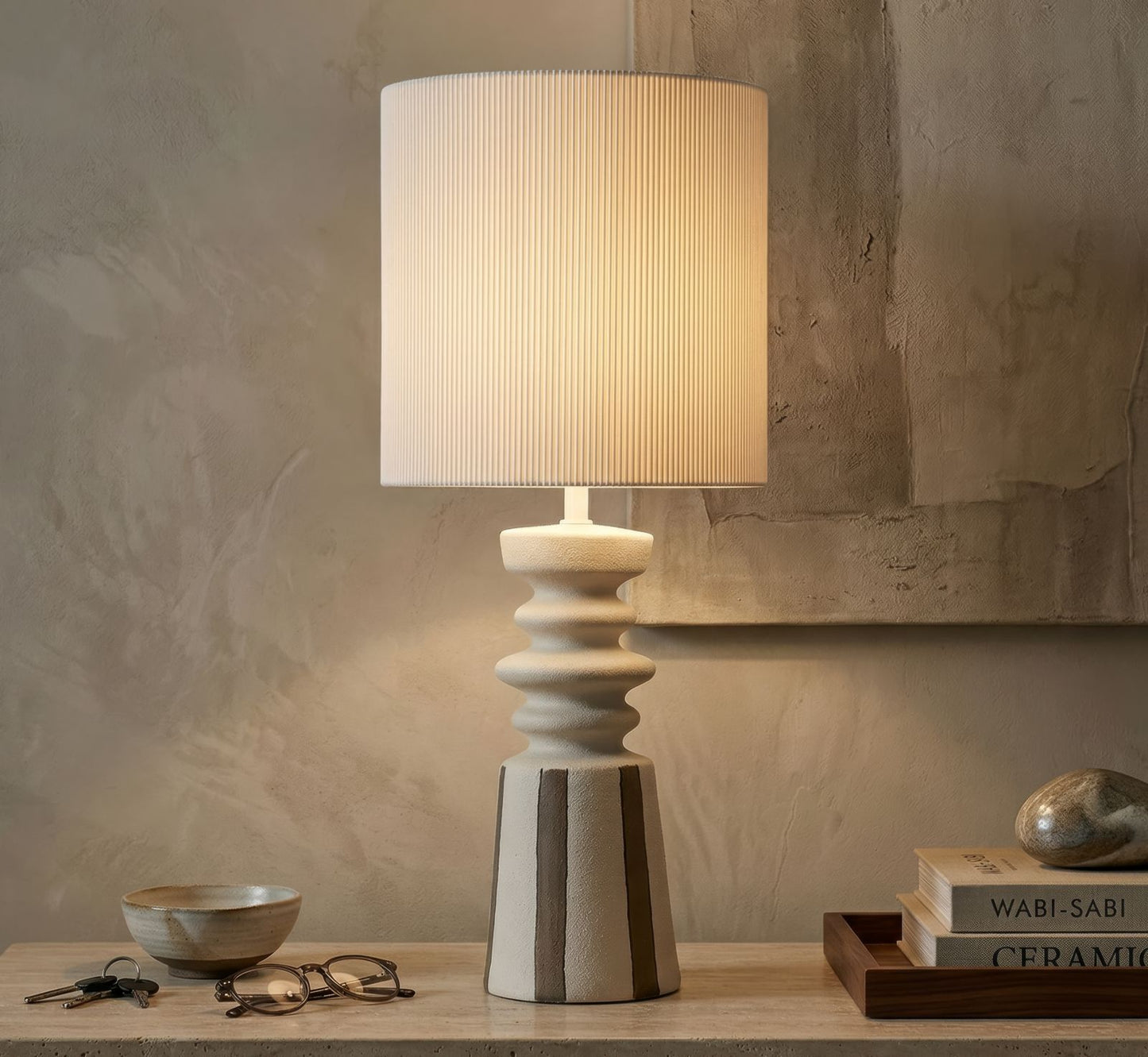 LAMPADA DA TAVOLO TRIBAL CM Ø 26,5X67