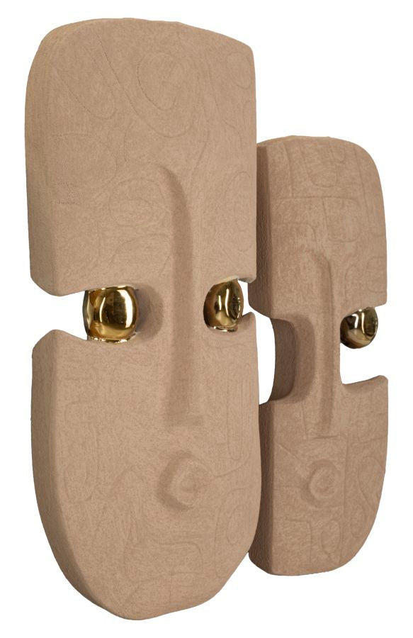 DECORAZIONE MURALE DAKAR COPPIA CM 20X6X40-14X5X32