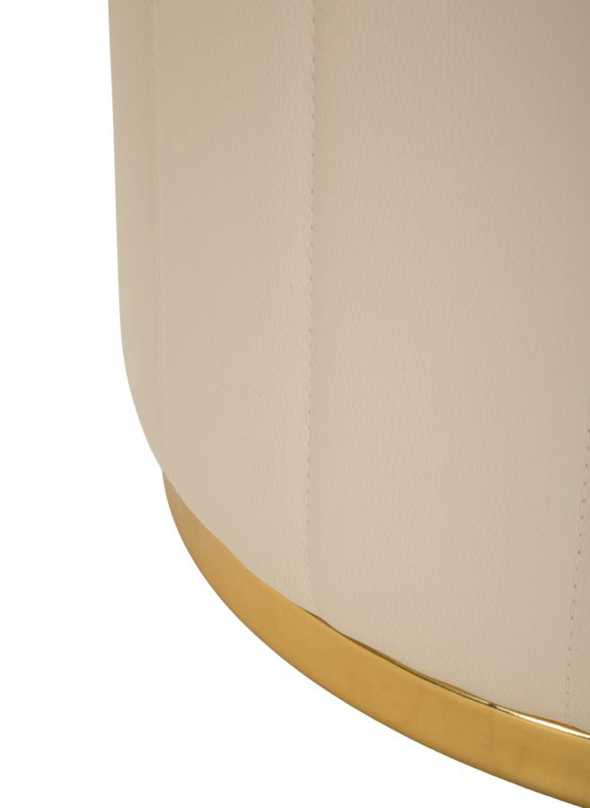 PUFF C/CONTENITORE LONDON CREMA CM Ø 46,5X44