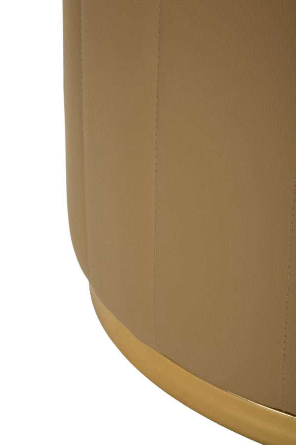 PUFF C/CONTENITORE LONDON MARRONE CM Ø 46,5X44