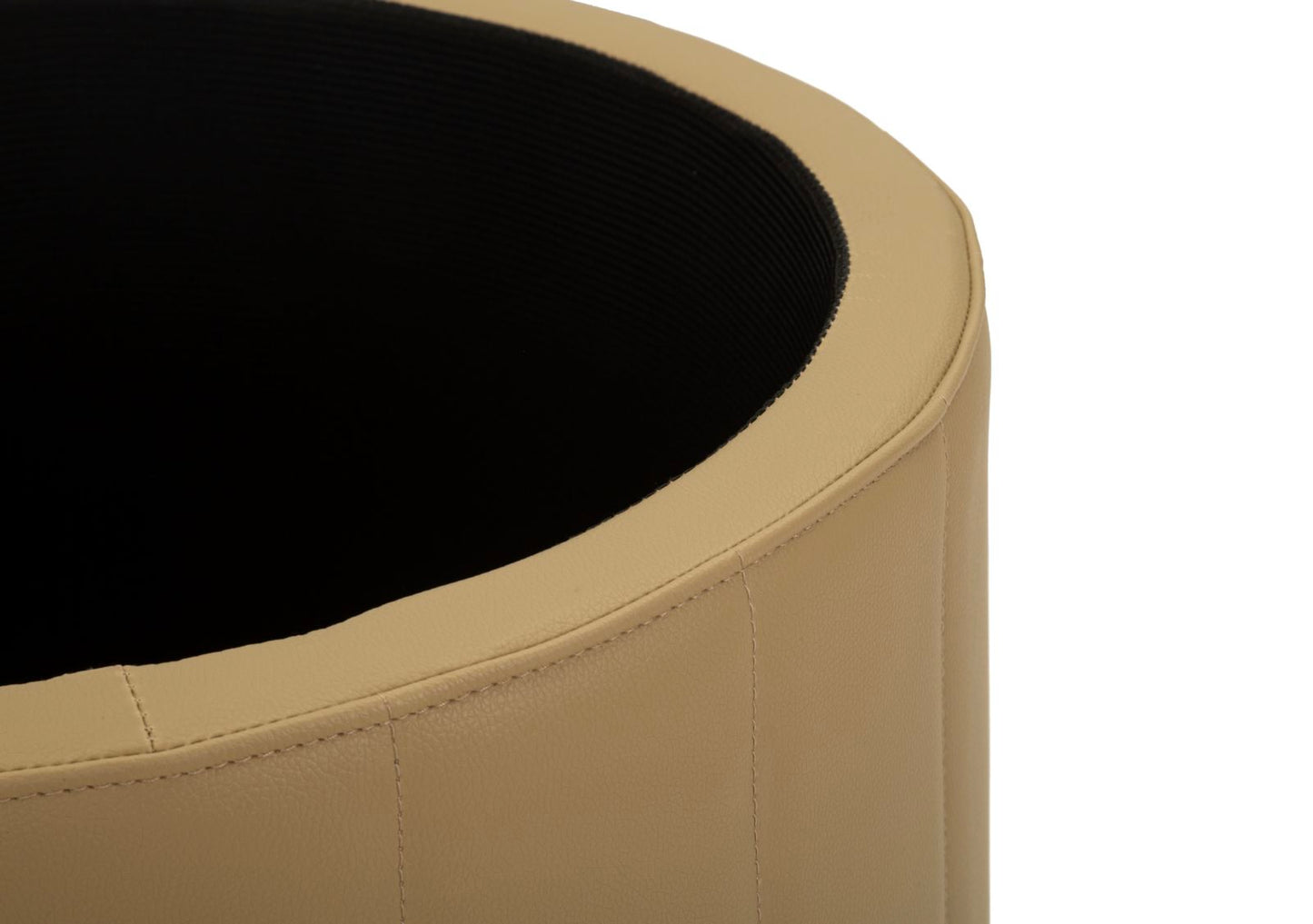 PUFF C/CONTENITORE LONDON MARRONE CM Ø 46,5X44