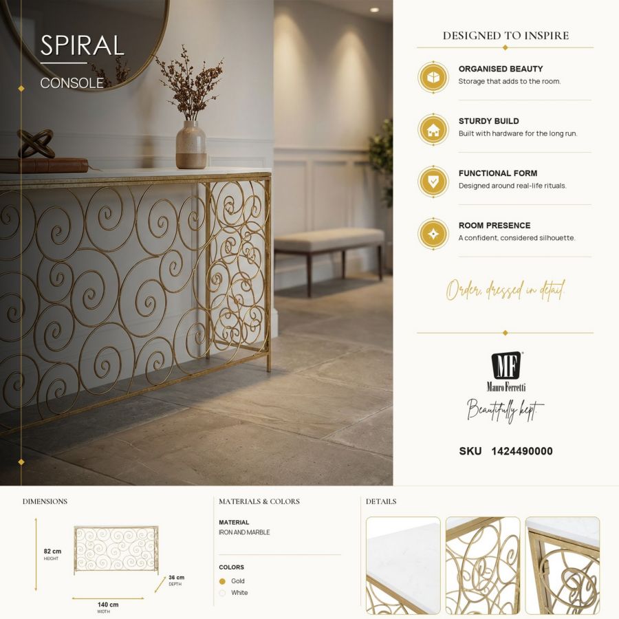 CONSOLE SPIRAL CM 140X36X82