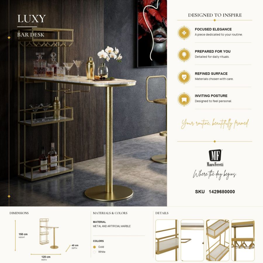 BANCONE BAR LUXY CM 120X45X150
