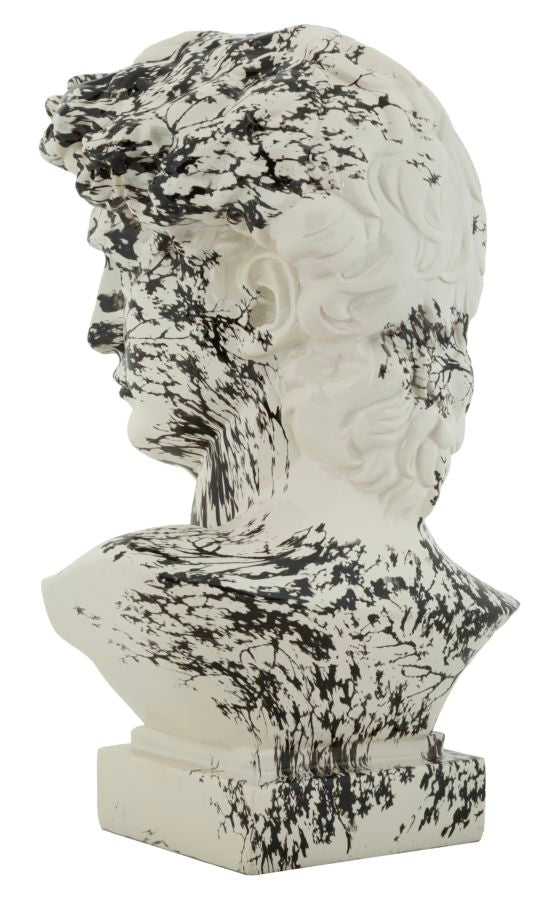 SCULTURA TESTA ANTICA OKINAWA CM 18X16X30