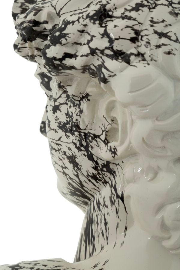 SCULTURA TESTA ANTICA OKINAWA CM 18X16X30