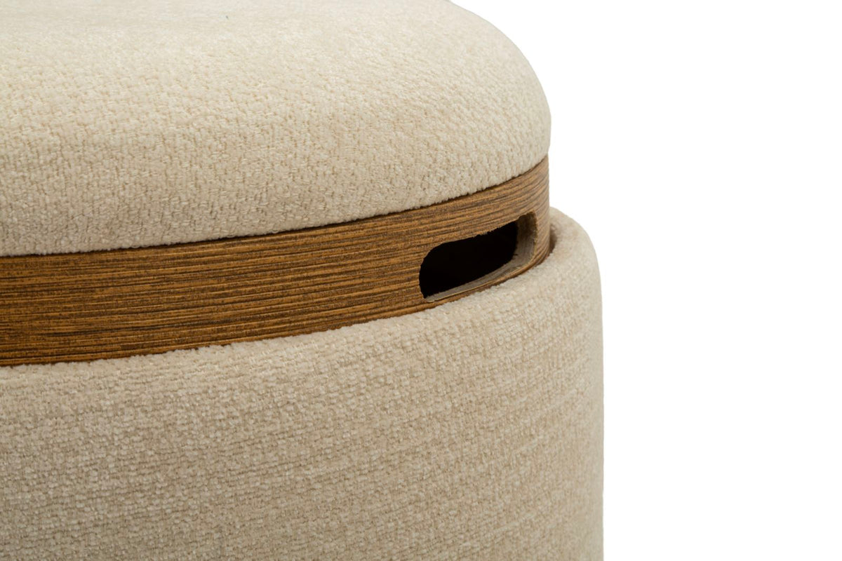 POUF C/CONTENITORE&VASSOIO ANKARA COPPIA CM Ø 40X47-34X40