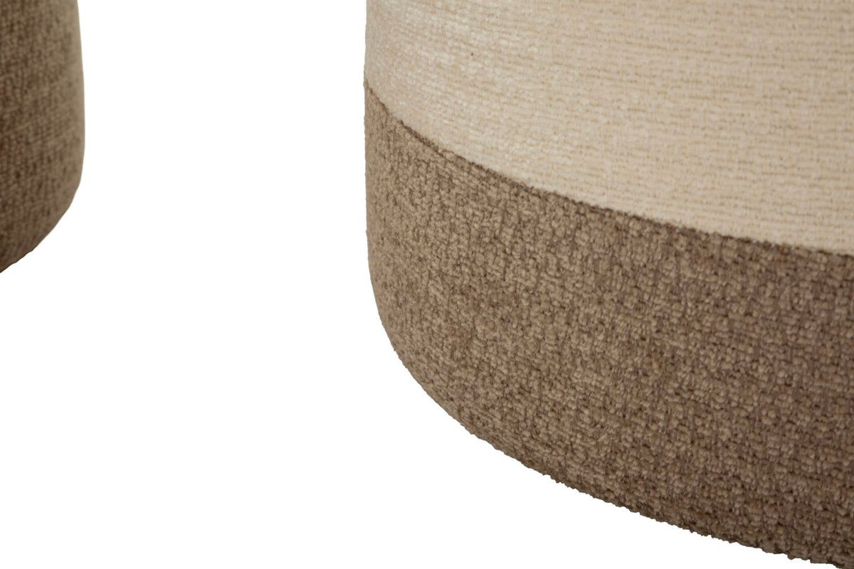 POUF C/CONTENITORE&VASSOIO ANKARA COPPIA CM Ø 40X47-34X40