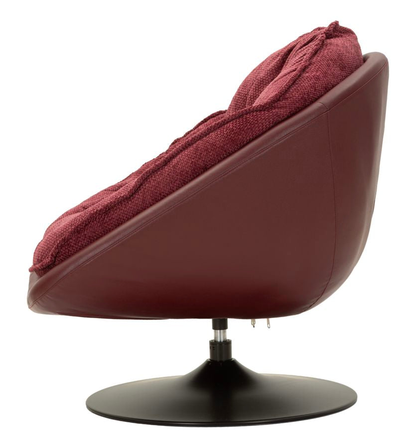 Poltrona Dortmund Bordeaux – 78 × 78 × 84 cm