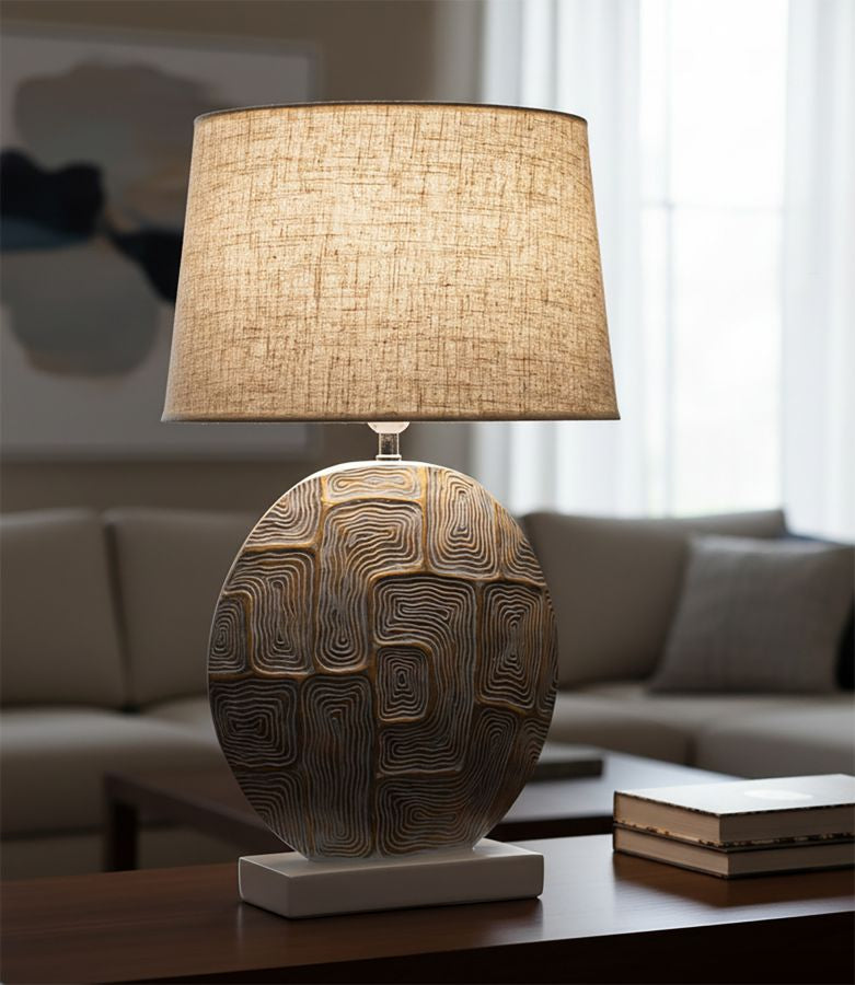 LAMPADA DA TAVOLO RESINA ECLIPS CM Ø 38X64