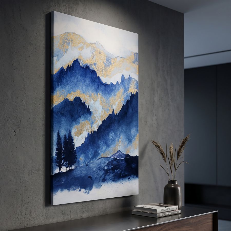 STAMPA DIPINTA MOUNTAIN TREE CM 80X3X120