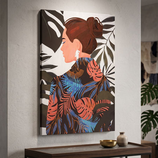STAMPA DIPINTO LADY JUNGLE -B- 80X2,8x120
