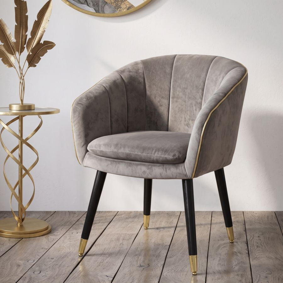 POLTRONA PARIS GRIGIA/GOLD CM 62X58X78