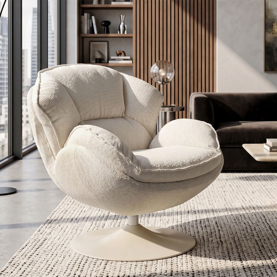 POLTRONA AMBURGO BIANCA CM 85X80X81