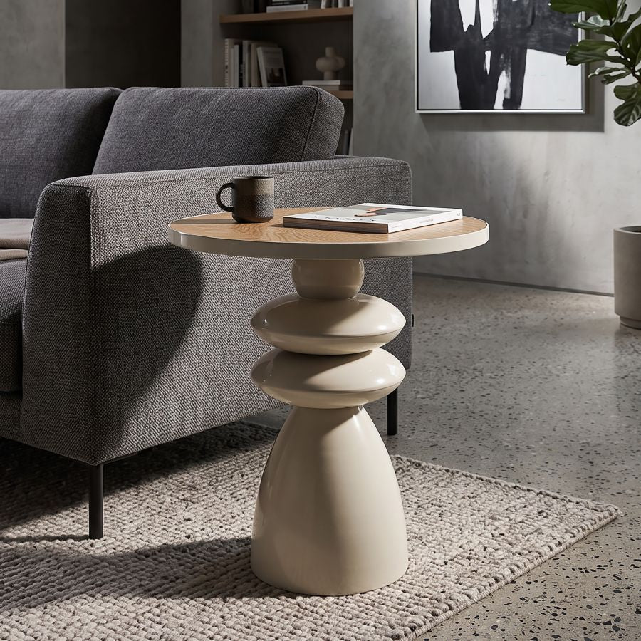 TAVOLINETTO SEOUL TORTORA CM Ø 45,5X49