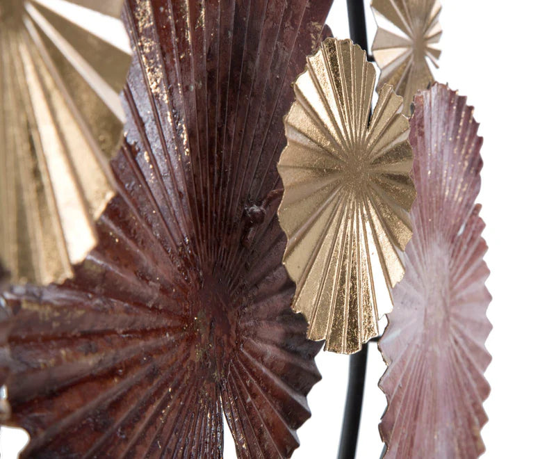 Pannello Round Leaf 68,5x6x66,5 cm in Ferro Multicolor