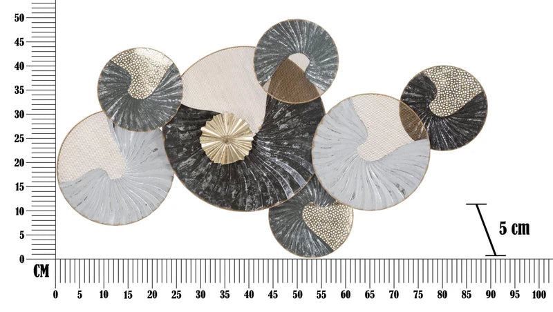 Circy - Pannello decorativo 3D in metallo multicolore cm 89,5x5x49,5