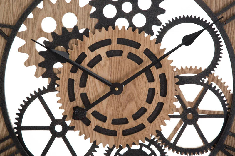 Orologio da Muro Tagran Ø60x5 cm in Ferro e Legno