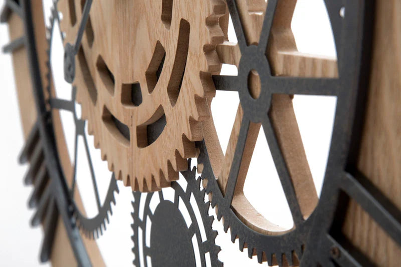 Orologio da Muro Tagran Ø60x5 cm in Ferro e Legno