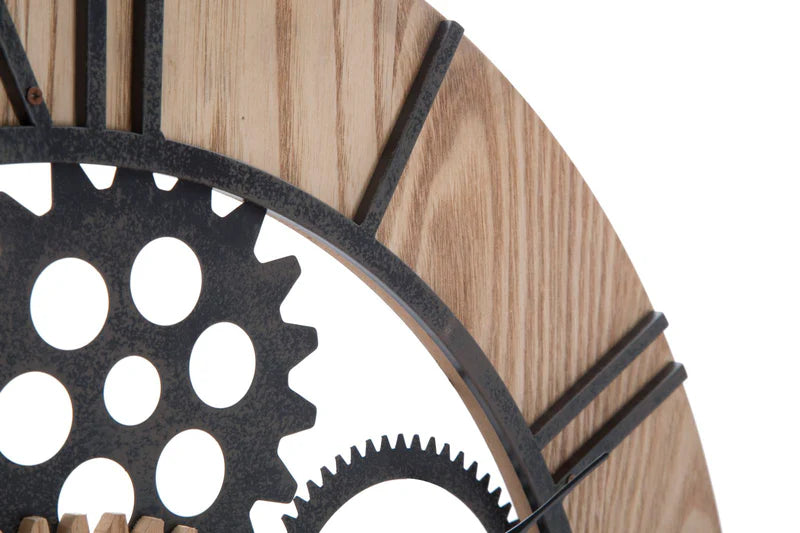Orologio da Muro Tagran Ø60x5 cm in Ferro e Legno
