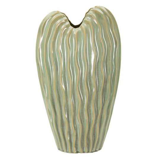 Vaso Venice 27x14x46,5 cm – Vaso Decorativo Alto con Finitura Lucida Effetto Ceramica