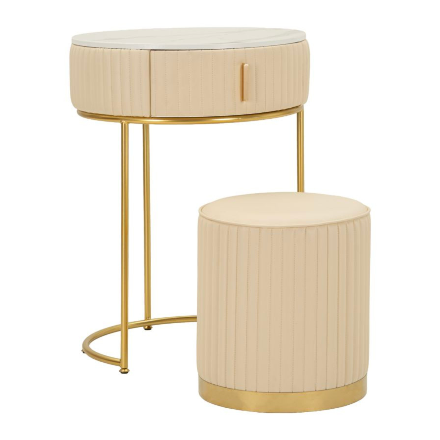 COMODINO/TOLETTA C/PUFF POK CM Ø 52X70 - Ø 36X39