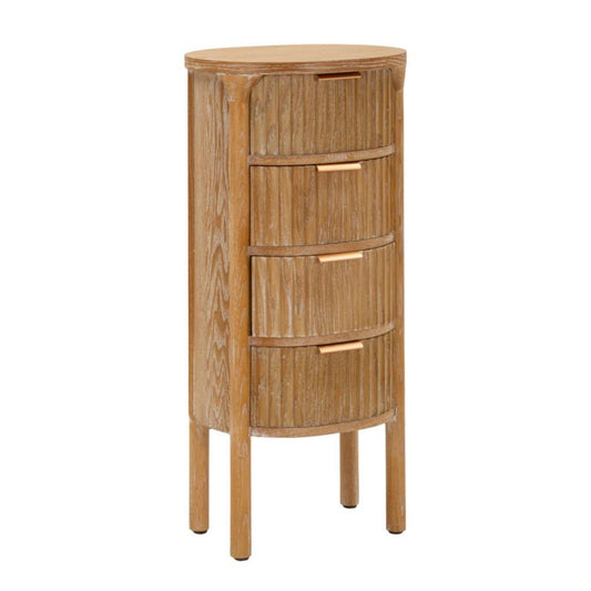 Cassettiera Goteborg in Legno Naturale 38x33,5x82 cm