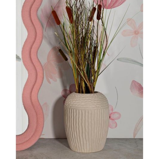 Vaso Mist Ø26,5x26 cm – Vaso Decorativo in Finitura Effetto Pietra Naturale