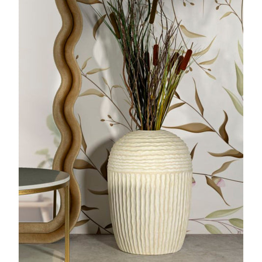 Vaso Icicle Ø39x56 cm – Vaso Alto Decorativo con Finitura Effetto Pietra