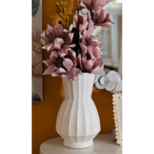 Vaso Glint Ø24x41 cm – Vaso Decorativo Alto con Finitura Effetto Pietra