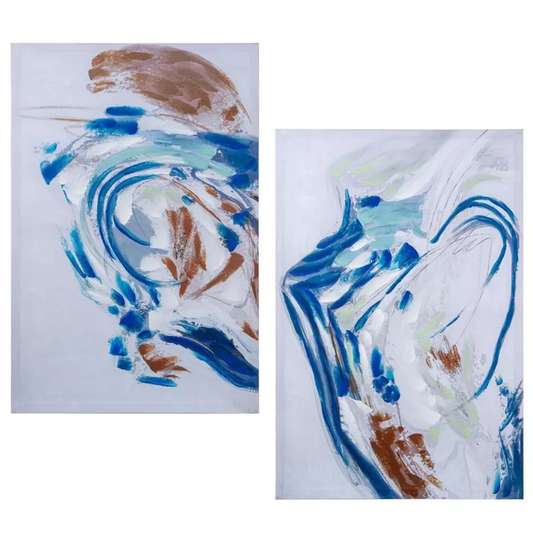 COPPIA QUADRI SU TELA 60X90CM